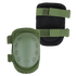 Two Condor Knee Pads 1 in green with hard outer shells and adjustable Velcro straps, displayed from front and back views.