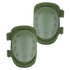 Condor Knee Pads 1: Olive green knee pads with hard plastic shells and adjustable straps—ideal for military use or bushcraft protection.