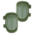Condor Knee Pads 1: Olive green knee pads with hard plastic shells and adjustable straps—ideal for military use or bushcraft protection.