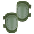 Condor Knee Pads 1: Olive green knee pads with hard plastic shells and adjustable straps—ideal for military use or bushcraft protection.