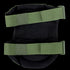 The Condor Knee Pads 2 are black with two adjustable green straps and hook-and-loop fasteners, shown from the back on a white background.