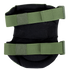The Condor Knee Pads 2 are black with two adjustable green straps and hook-and-loop fasteners, shown from the back on a white background.