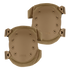 A pair of Condor Knee Pads 2 in tan, featuring adjustable straps and multiple rivets on each pad, displayed against a plain background.