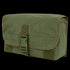 The Condor Gas Mask Pouch is a rectangular olive drab canvas pouch with a front flap, secured by a plastic buckle and trimmed with matching fabric.