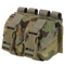 The Condor Double Frag Grenade Pouch in Scorpion OCP features a camouflage design, twin compartments with plastic buckle closures, and MOLLE straps on the back, ideal for tactical or military applications.