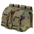 The Condor Double Frag Grenade Pouch in Scorpion OCP features a camouflage design, twin compartments with plastic buckle closures, and MOLLE straps on the back, ideal for tactical or military applications.