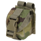 The Condor Single Frag Grenade Pouch in Scorpion OCP features a plastic buckle closure and webbing straps on the back.
