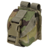 The Condor Single Frag Grenade Pouch in Scorpion OCP features a plastic buckle closure and webbing straps on the back.