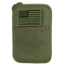 The Condor Pocket Pouch in Olive Drab features a compact design with a mesh front pocket and a U.S. flag patch on the upper front section.