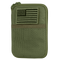 The Condor Pocket Pouch in Olive Drab features a compact design with a mesh front pocket and a U.S. flag patch on the upper front section.
