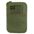 The Condor Pocket Pouch in Olive Drab features a compact design with a mesh front pocket and a U.S. flag patch on the upper front section.