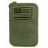 The Condor Pocket Pouch in Olive Drab features a compact design with a mesh front pocket and a U.S. flag patch on the upper front section.