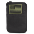 The Condor Pocket Pouch features a black design, green-outlined mesh front pocket, and a subdued American flag patch—ideal for military or EDC enthusiasts.