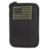 The Condor Pocket Pouch features a black design, green-outlined mesh front pocket, and a subdued American flag patch—ideal for military or EDC enthusiasts.
