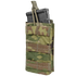 The Condor Single M4/M16 Open-Top Mag Pouch in Scorpion OCP securely holds one rifle magazine upright with a retention strap.