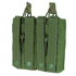 Condor Double M4/M16 Open-Top Mag Pouch in Scorpion OCP features three compartments, MOLLE webbing, and snap-button closures for secure attachment to gear or vests—ideal for military and law enforcement use.