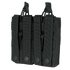 The Condor Double M4/M16 Open-Top Mag Pouch is a black, MOLLE-compatible pouch designed to hold two magazines securely, featuring pull tabs for quick access—ideal tactical gear for efficient magazine management.