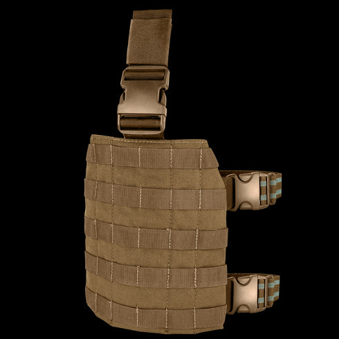 The Condor Drop Leg Platform features adjustable straps and secure buckle closures for reliable attachment to gear, making it ideal for EDC or first responders. Perfect for tactical use with MOLLE compatibility.