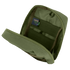 Opened EMT Pouch in olive green nylon with a zipper, displaying interior elastic straps and an inside Condor brand tag.
