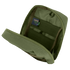 Opened EMT Pouch in olive green nylon with a zipper, displaying interior elastic straps and an inside Condor brand tag.