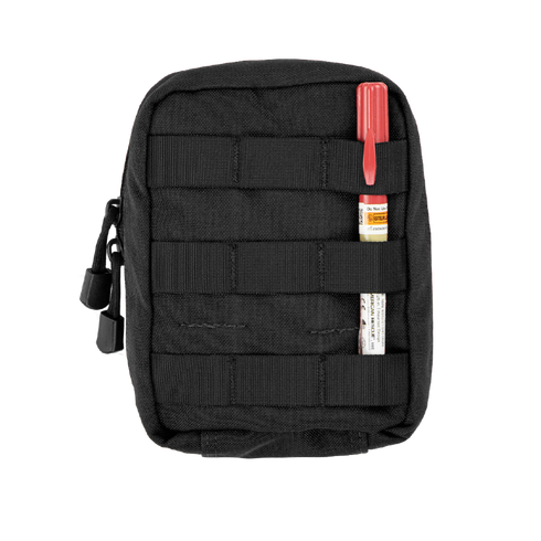 A compact Condor EMT Pouch - Scorpion OCP with front MOLLE webbing contains a red marker and a small white cylindrical object.