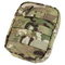 The Condor EMT Pouch in MultiCam is a rectangular military-style pouch featuring a camouflage pattern and horizontal stitched webbing on the front.