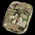 The Condor EMT Pouch in MultiCam is a rectangular military-style pouch featuring a camouflage pattern and horizontal stitched webbing on the front.