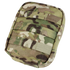 The Condor EMT Pouch in MultiCam is a rectangular military-style pouch featuring a camouflage pattern and horizontal stitched webbing on the front.