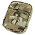 The Condor EMT Pouch in MultiCam is a rectangular military-style pouch featuring a camouflage pattern and horizontal stitched webbing on the front.