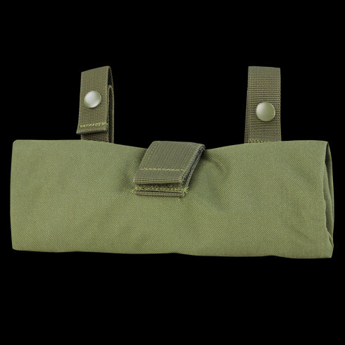 The Condor 3-Fold Mag Recovery Pouch - Scorpion OCP is a compact, foldable pouch with snap-button straps and a Velcro closure, designed for military or first responder use.