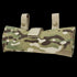 The Condor 3-Fold Mag Recovery Pouch in MultiCam features a camouflage pattern, two tan straps, and secure snap closures.
