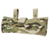The Condor 3-Fold Mag Recovery Pouch in MultiCam features a camouflage pattern, two tan straps, and secure snap closures.