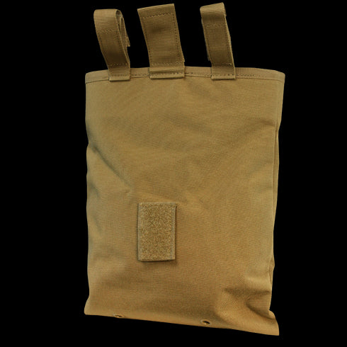 The Condor 3-Fold Mag Recovery Pouch in Scorpion OCP features three top attachment straps and a front Velcro patch, making it ideal for military or first responder use.