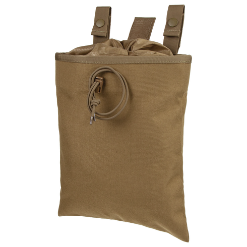 The Condor 3-Fold Mag Recovery Pouch is a tan utility pouch with flap and snap button straps for easy attachment to gear or backpacks—perfect for military or EDC use.