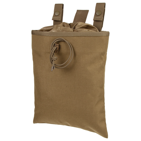 The Condor 3-Fold Mag Recovery Pouch is a tan utility pouch with flap and snap button straps for easy attachment to gear or backpacks—perfect for military or EDC use.