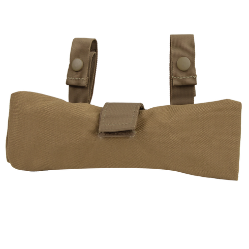 The Condor 3-Fold Mag Recovery Pouch is a tan, military-inspired fabric pouch with two buttoned straps and a central flap closure, shown against a white background.