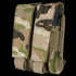 The Condor Double Pistol Mag Pouch in MultiCam holds two black magazines in separate slots, each secured by Velcro flaps.