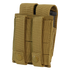 The Condor Double Pistol Mag Pouch in MultiCam Black holds two magazines, features snap closures, reinforced stitching, and durable fabric—ideal for EDC or law enforcement.