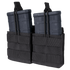 The Condor Double M14 Open-Top Mag Pouch is a black tactical pouch designed to hold two rifle magazines securely, making it ideal for use at the range or during military operations.
