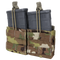 Two magazines in a Condor Double M14 Open-Top Mag Pouch, Scorpion OCP camouflage color, with retention straps.