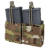 Two magazines in a Condor Double M14 Open-Top Mag Pouch, Scorpion OCP camouflage color, with retention straps.