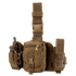 The Condor Utility Leg Rig is a tactical khaki pouch with multiple compartments and buckle closures, perfect for EDC or shooting range use. Attach gear like a walkie-talkie or pliers to its strap for quick access.