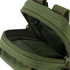 Close-up of the Condor Gadget Pouch - Scorpion OCP, featuring durable green fabric, visible stitching, and multiple inner compartments—ideal for military or shooting range use.