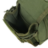 Close-up of an empty Condor Gadget Pouch - MultiCam, crafted from durable fabric with visible stitching and straps, perfect for law enforcement or shooting range use.