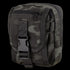 The Condor Gadget Pouch in MultiCam Black features a front buckle, zipper closure, and side straps, shown standing upright against a plain background.