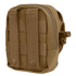 The Condor Gadget Pouch is a small, tan tactical pouch featuring MOLLE webbing, snap fasteners on the back, and a side zipper closure.