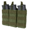 Condor Triple M4/M16 Open-Top Mag Pouch in Olive Drab holds three rifle magazines.
