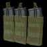 Condor Triple M4/M16 Open-Top Mag Pouch in Olive Drab holds three rifle magazines.