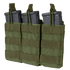 Condor Triple M4/M16 Open-Top Mag Pouch in Olive Drab holds three rifle magazines.