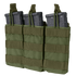 Condor Triple M4/M16 Open-Top Mag Pouch in Olive Drab holds three rifle magazines.